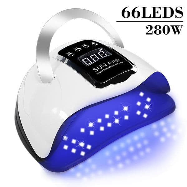 280W Big Power Nail Lamp For UV LED Drying Gel Nail Polish 66 LEDS Nail Dryer Light With Touch Screen Timer for Salon