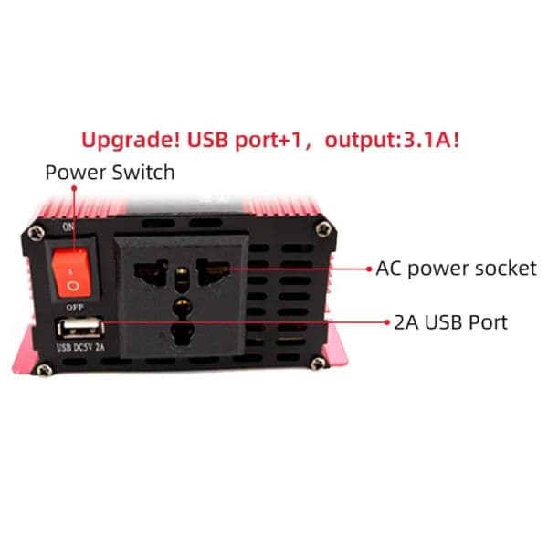 Power Inverter 12V 220V 5000W 4000W Voltage Transformer Converter Modified Sine Wave Car Inversor with Cigarette Lighter