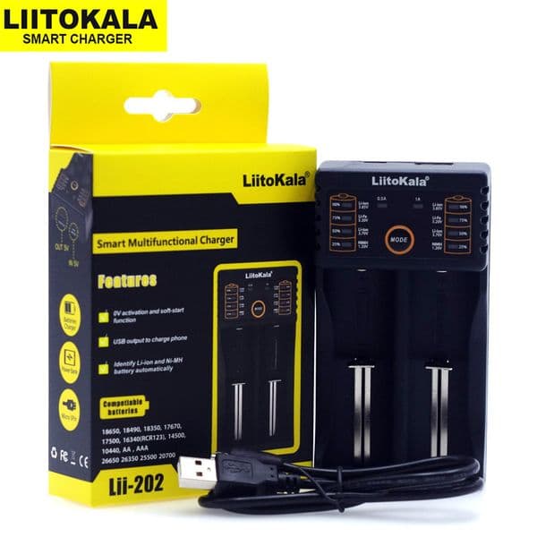 LiitoKala Lii-PD4 Lii-500 Lii-PD2 Lii-402 18650 Charger LCD Display Universal Smart Charger for 26650 18650 21700 18500 AA AAA