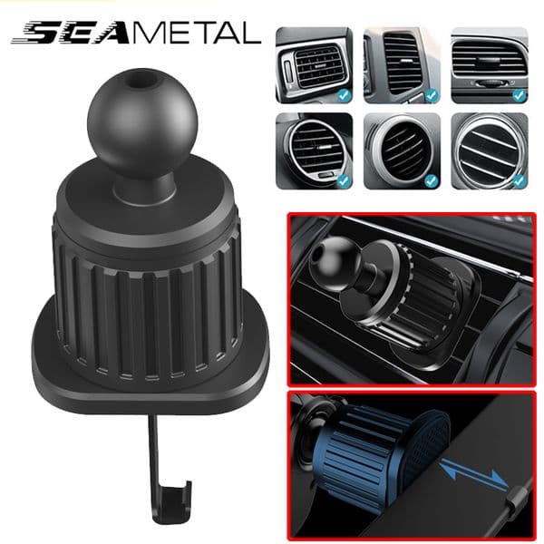SEAMETAL Car Phone Holder Bracket Accessories Interior Auto Air Outlet Cellphone Support Parts Phone Stand Base Fixing Clip