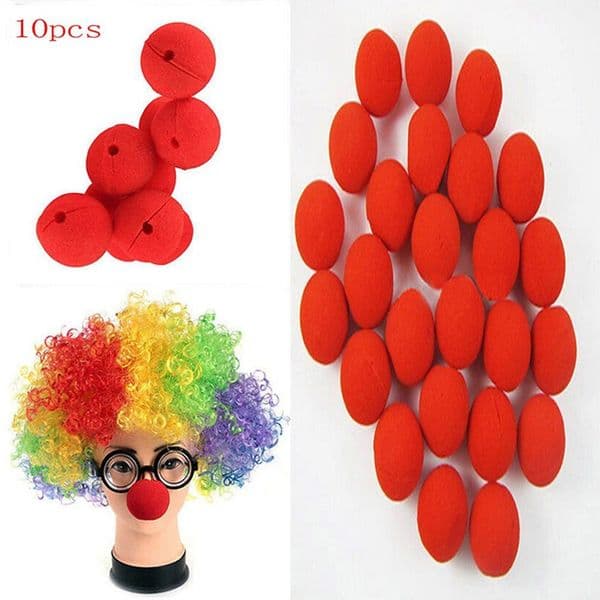 10pcs Red Ball Foam Circus Clown Nose Comic Party Halloween Costume Party DIY Decorations