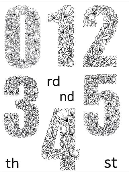 2023 New Blooming Numbers Transparent Silicone Rubber Stamp/for DIY Scrapbooking Card /photo album Decorative clear stamp
