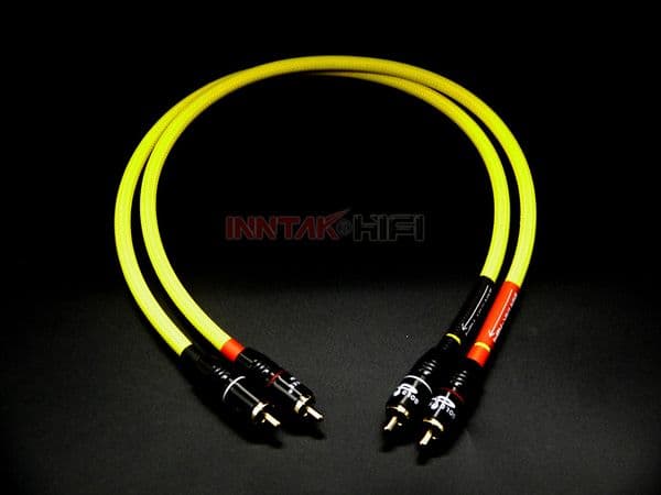 HIFI RCA to RCA Audio Cable / Canare Professional AUDIO Cable Yellow / 0.5m 1m 1.5m 2m 5m