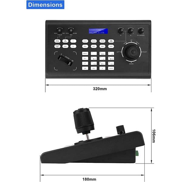 4D Lcd Display Visca Ip Joystick ptz keyboard controller digital ptz camera controller Live Broadcast ptz joystick Controller
