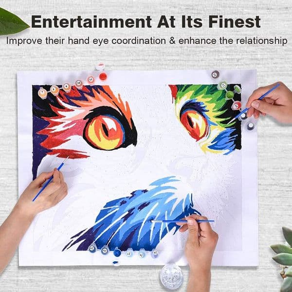 Paint By Numbers DIY Acrylic Painting Kit For Kids & Adults 40X45cm Silent Night With 3 Brushes