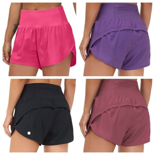 women yoga High-waisted Running Shorts Women Yoga Fitness Quick-drying Shorts With Zipper Pockets Sports Shorts