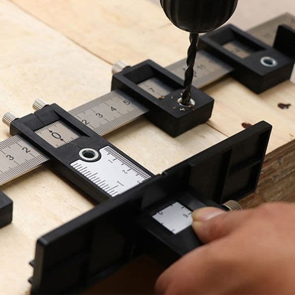 Classic Hole Punching Locator ABS Cabinet Handle Opening Punch Ruler Adjustable Drilling Dowelling Hole Saw Locator