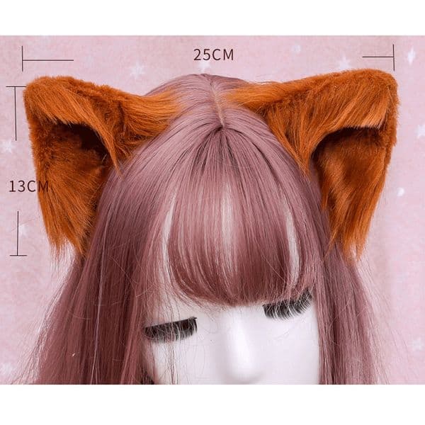 Furry Animal Beast Ears Hairpin Headwear Wolf Fox Ear Clip Cosplay Props Cat Ears Lolita Girl Hair Accessory anime accessories