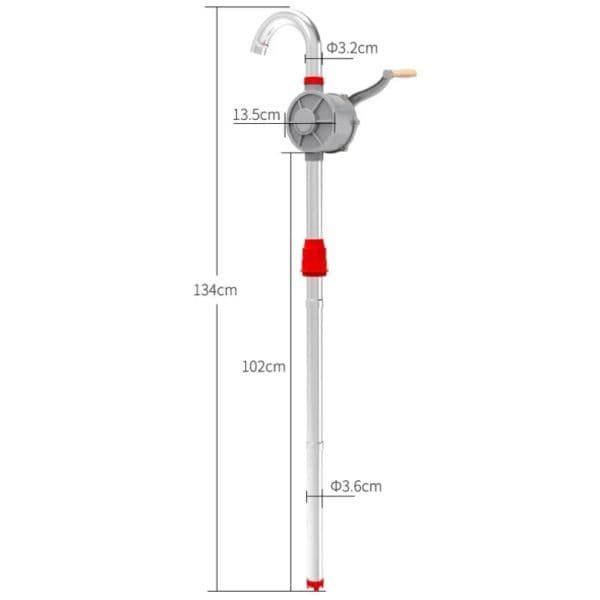 NEW 1PC 25mm/32mm Oil Fuel Barrel Heavy Duty Pump Heavy Drum Rotary Manual Hand Pump Diesel Fuel Oil Gas Transfer Tool