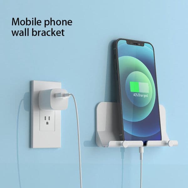 Wall Mount Adjustable Phone Holder Stand Portable Wall Stand Rack For Tablet Phones E-book Multifunctional Phone Storage Bracket