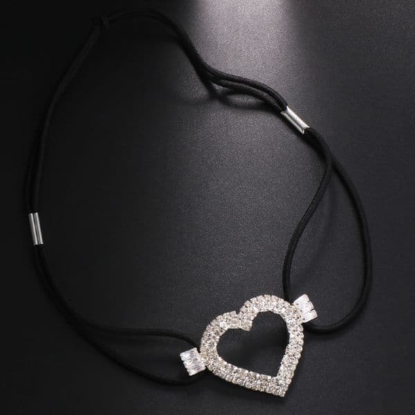 Stonefans Sexy Rhinestone Heart Leg Thigh Chain Jewelry for Women Stretch Rope Leg Chain Shiny Crystal Elastic Thigh Harness