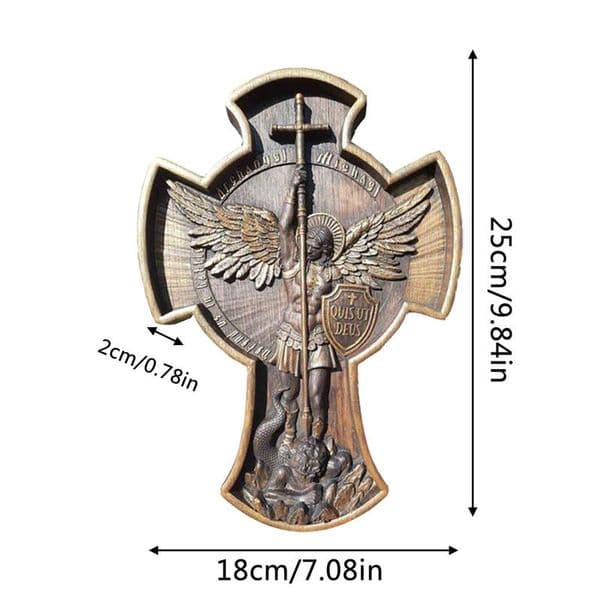 Angel Statue Resin The Great Protector Saint Michael Archangel Figurines Collectible Battle Angel Sculpture Household Ornaments