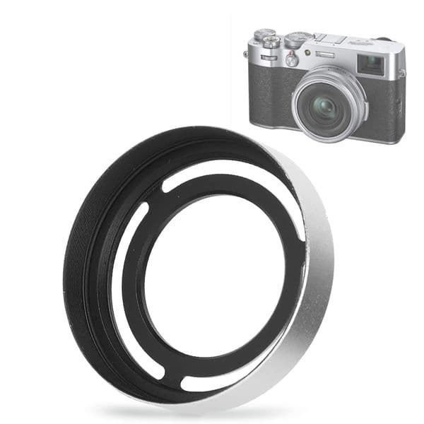 LHX10 Beautiful Appearance Hollow Metal Compact Detachable Camera Lens Hood for Fuji X10/X20/X30 HT