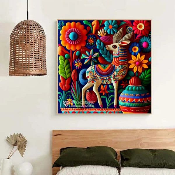 Colorful Mexican Llama 5D DIY AB Diamond Painting Mosaic Art Cross Stitch Pictures Embroidery Rhinestones Home Decor Gift