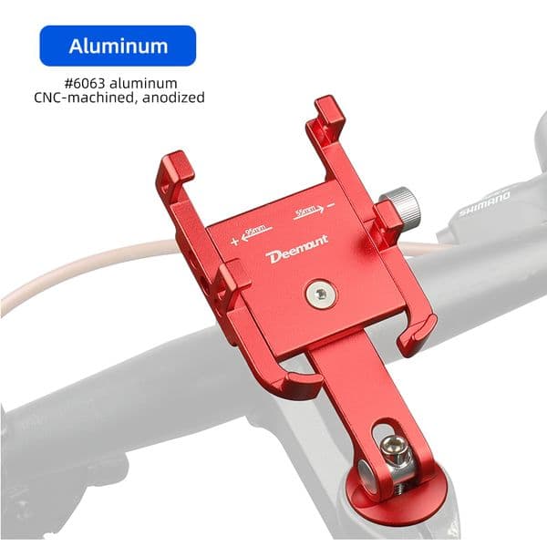 Bicycle Stem Mount Phone Holder Aluminum Alloy CNC-machined Smart Phone Fork Headset Mount Stand 360 Degrees Rotation