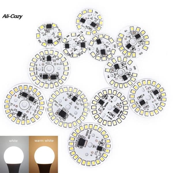 COZY LED Bulb Patch Lamp SMD Plate Circular Module Light Source Plate For Bulb Light AC 220V Led Downlight Chip Spotlight LED