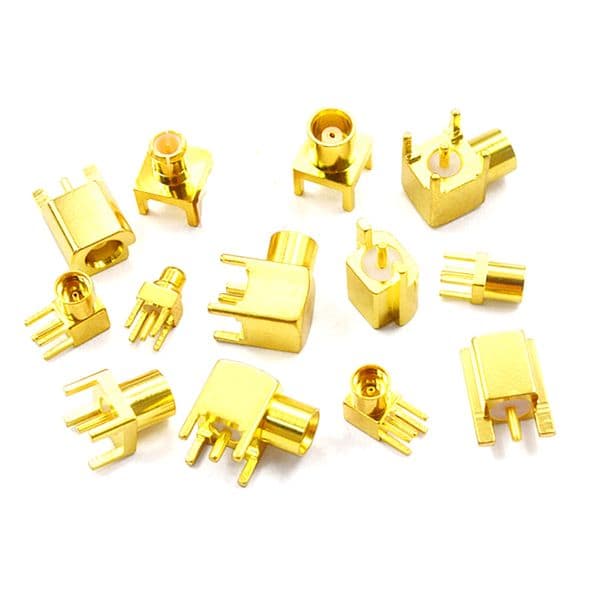 1pcs MCX MMCX Male/Female Jack Connector PCB Mount With Solder Straight Goldplated 3 Pins Connector