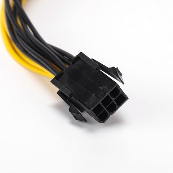 20cm Pcie 6 Pin to Dual 8 Pin Cable Adapter Graphics Card Power Cable Dual 8 Pin (6+2 Pin) Motherboard PC Computer Accessories
