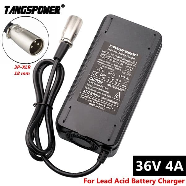 36V 4A Lead-Acid Battery Charger For 43.2V electric scooter e-bike wheelchair lead acid battery Charger With 3-Pin XLR Connector