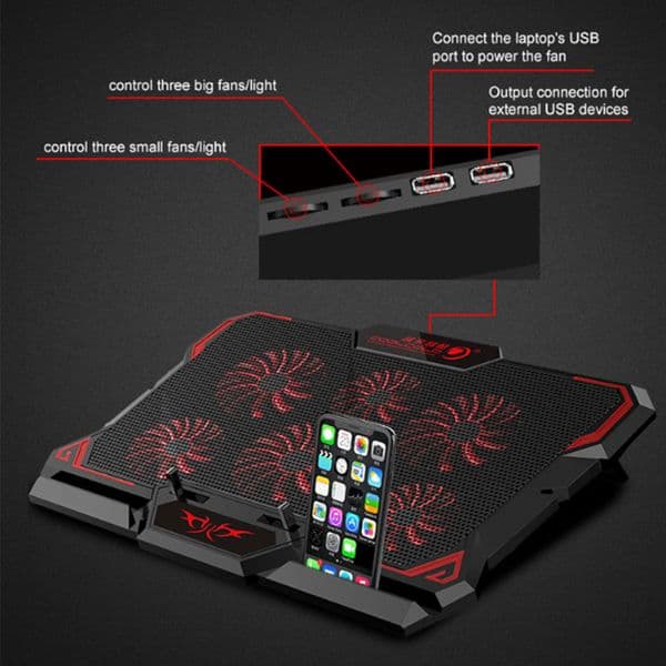 TISHRIC Laptop Cooler Cooling Pad Notebook Cooler Fan Laptop Cooling Pad Computer Cooler Notebook Stand For Laptop Accessories