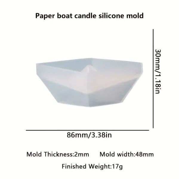 Drip Glue Mold Handmade Paper Boat Candle Silicone Mold Set Table Ornaments For DIY Handmade Making 2pcs