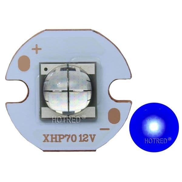 1PCS Epileds 7070 XHP70 4Chips 6V 12V 20W LED Emitter Diode MKR XHP70.2 Blue LED light for flashlight part tank DIY