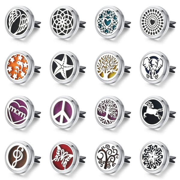 New Car Aromatherapy Diffuser Lockets Pendants Essential Oil Diffuser Perfume Aroma Diffuser Necklace Pendant Car Air Freshener