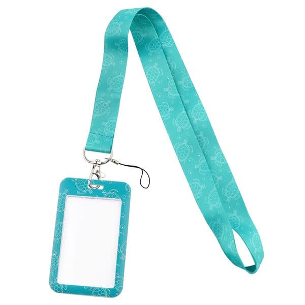 LX931 Cartoons Sea Turtle Lanyard Keychain Campus Card ID Badge Holder Phone Rope for Pendant USB Neck Strap Key Holder Lariat