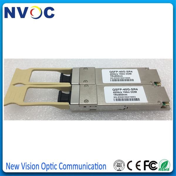 QSFP-40G-SR4 40GBASE-SR4 850nm Transceiver,40G SR4 40Gb/s Multi Mode,MMF, 100M 150/300M Fiber Optic