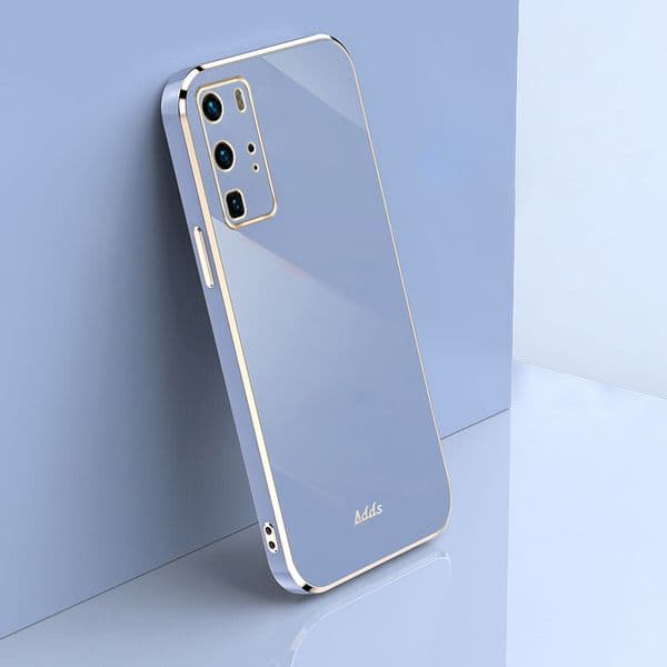 Square Glossy Plated Phone Case For Huawei P70 P60 P50 P40 P30 Nova 12 11 10 9 SE Mate 60 50 40 30 Pro Soft Candy Color Cover