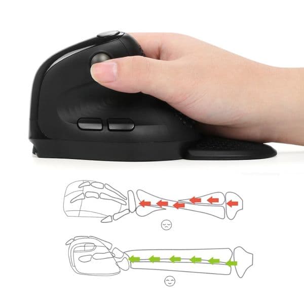 Delux Seeker M618XSD Ergonomic Vertical Mouse OLED Screen USB Wireless+BT 5.0 Rechargeable 1000hz Berichtsrate For PC Laptop