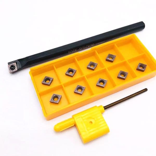 S06K-SCLCR06 S06K S07K S08K S10K S12M SCLCL06 95 degree spiral turning tool holder boring bar + 10PCS CCMT060204 carbide tool