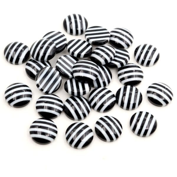 New New! 40pcs/Lot 12mm Mix Colors Flat back Resin Classic Stripes Cabochons Fit 12mm Cameo Base Cabochons