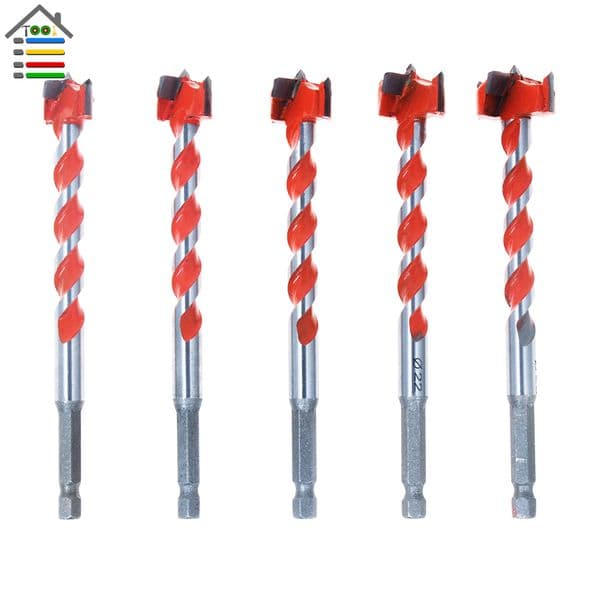 16 18 20 22 25mm Forstner Bit Wood Cutter Drill Bit Wooden Hole Saw Woodworking Tool 130mm Extended Hex Drill Bits Set