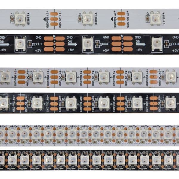 WS2812B RGB Led Strip 30/60/74/96/144 Pixels WS2812 Smart Light Tape Black White PCB IP30/65/67 1m/2m/4m/5m 5V