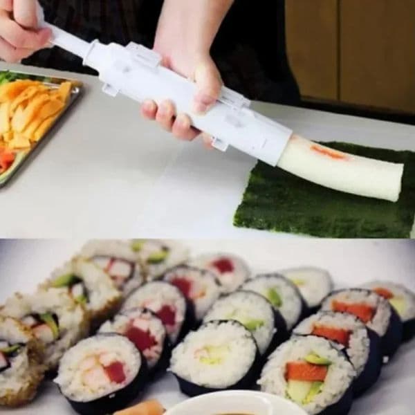 Quick Diy Sushi Maker Set Machine Rice Mold Bazooka Roller Kit Vegetable Meat Rolling Tool DIY Kitchen Tools Gadgets Accessories