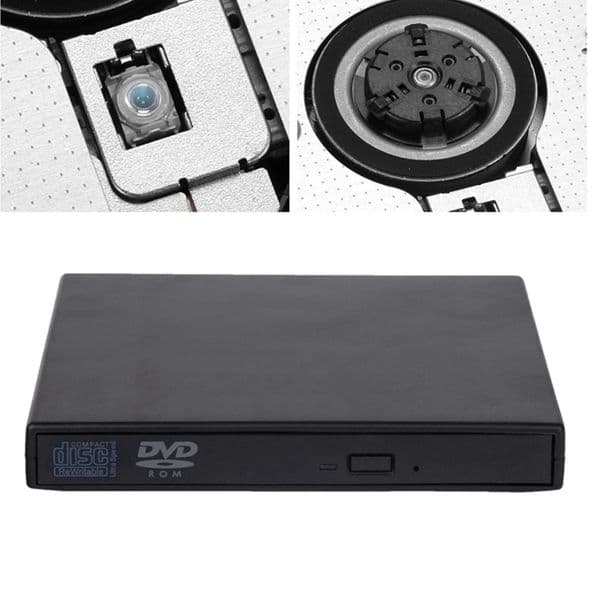 Slim External Optical Drive USB 2.0 DVD Combo DVD ROM Player CD-RW Burner Writer Plug And Play For Laptop Desktop PC