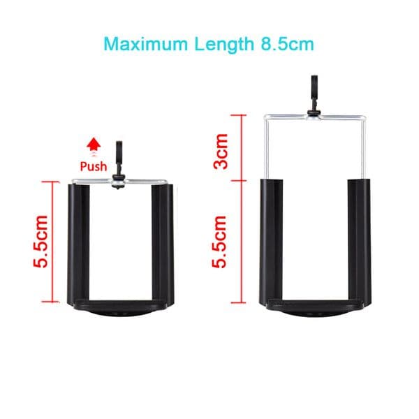 DRECURN Camera Clip Phone Holder Clips Universal 1/4 Screw Mount Bracket U Phone Clip Smartphone Cell Phone Tripod Stand
