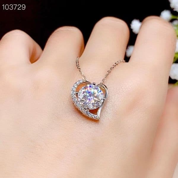 CoLife Jewelry Cute Moissanite Pendant for Party 0.5ct To 3ct D Color Moissanite Necklace Pendant 925 Silver Moissanite Jewelry