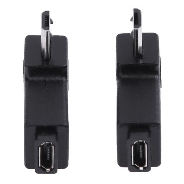 2pcs Micro USB 90 Degree Adapter USB Female to USB Male Adapter Connector 90 Degree Left+Right Angle Adapter