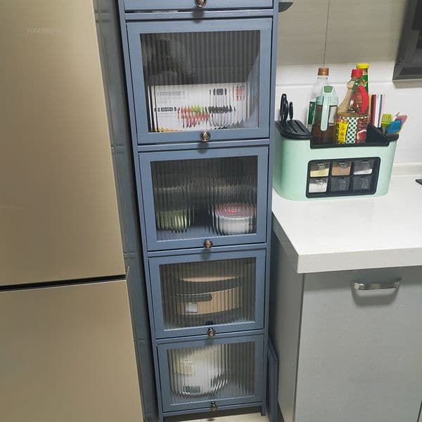 Modern Kitchen Cabinets Household Multi-functional Storage Cabinet Minimalist Floor-standing Dish Microwave Pot Kitchen Cabinet