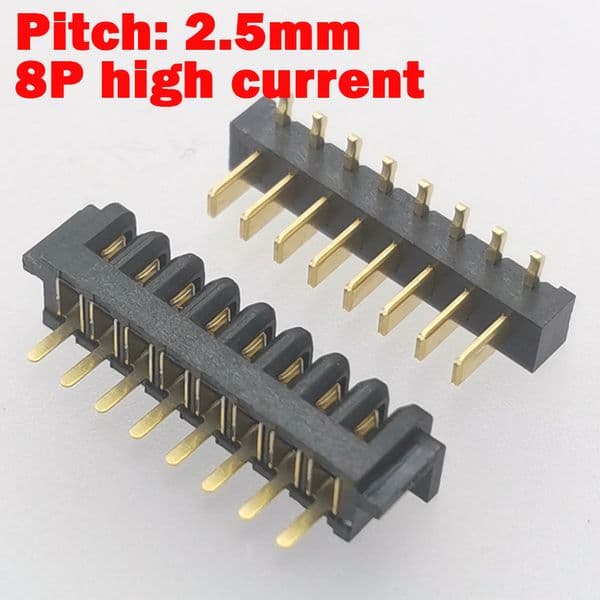 Bulk Office Supplies Wholesale 1-10Pcs 8P Blade Battery Connector 8 school Pin High Current Pitch 2.5Mm Holder Clip Slot Contact Male Female Plug Socket Lapto