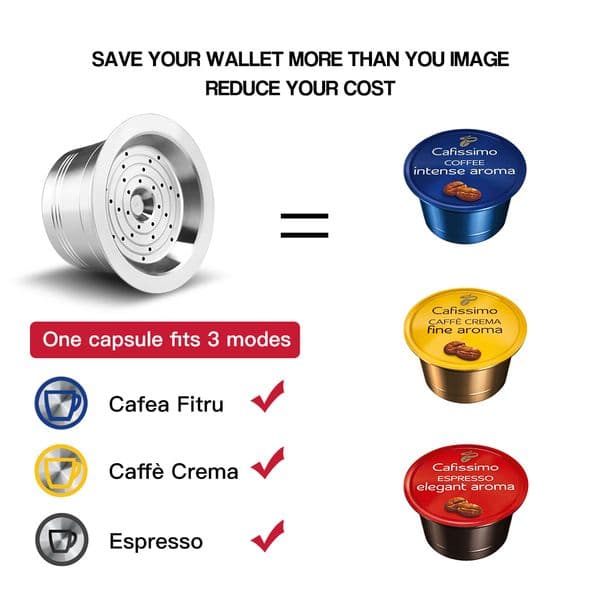 Reusable Capsule For 3 Hearts Modo Lov Tchibo Cafissimo K fee Caffitaly Classic Coffee Maker Refillable Filters Pod Accessories