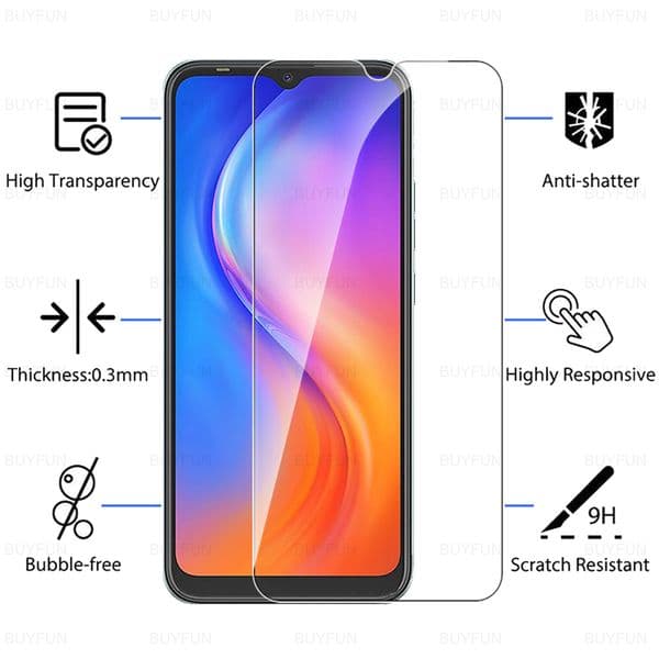 3PCS Full Cover Tempered Glass Case For Tecno Spark 6 Go 6 Air 5 Air Screen Protector For Tecno Pouvoir 4 Pro Protective Film