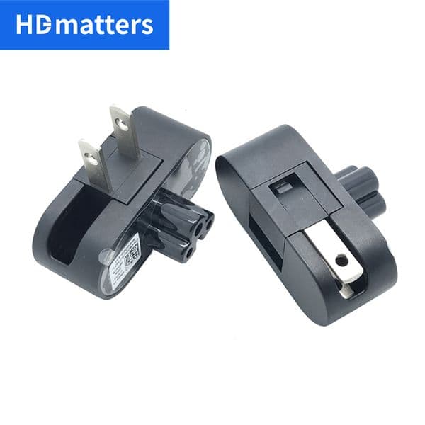 Duckhead AC power plug adapter for Dell XPS13 XPS 13 2015 laptop power adapter Venue 11 Pro 5130 7130 7139 7140 3 to 2 Pin Plug