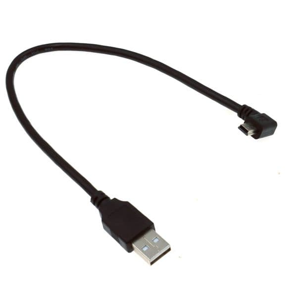 USB 2.0 Male to Mini USB B Type 5pin 90 Degree Up & Down & Left & Right Angled Male Data Cable 0.25m/0.5m