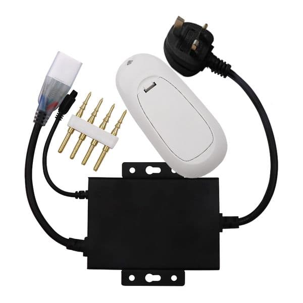 Full Touch LED RGB Controller AC110V/220V 1500W 8mm/10mm PCB RF Remote Led Strip Dimmer Controller With UK/US/EU Connector Plug