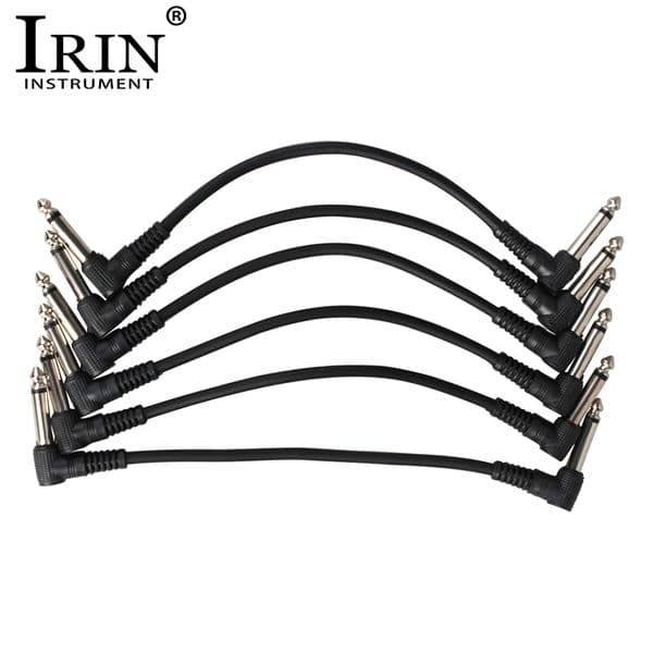 IRIN Guitar Effect Pedal Patch Connecting Cables Line 6.35mm Pedal Cable 21Cm Right Angle Cord Copper Wire Guitar Accessories