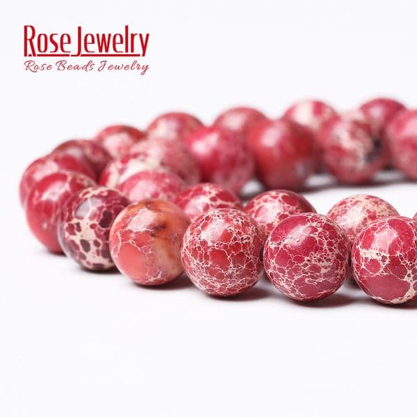 Red Sea Sediment Jaspers Beads Natural Stone Round Beads 15 inches 4 6 8 10 12 mm Pick Size For Jewelry Making Wholesale