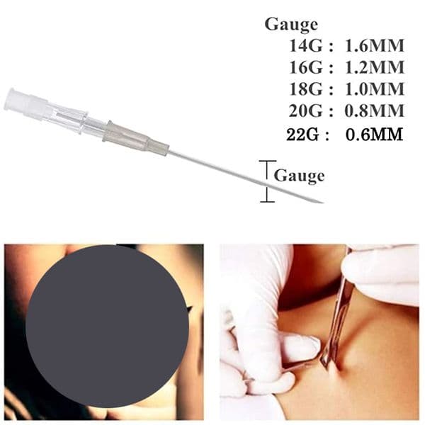 Surgical Steel Sterilised Piercing Needles IV Catheter Needles With Piercing Body Jewelry Kit Tattoo Tool Piercing Supplies Kit